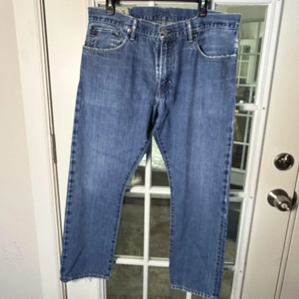 Vintage Polo Ralph Lauren Jeans Men's 36x30 Distressed Denim Y2K Grunge